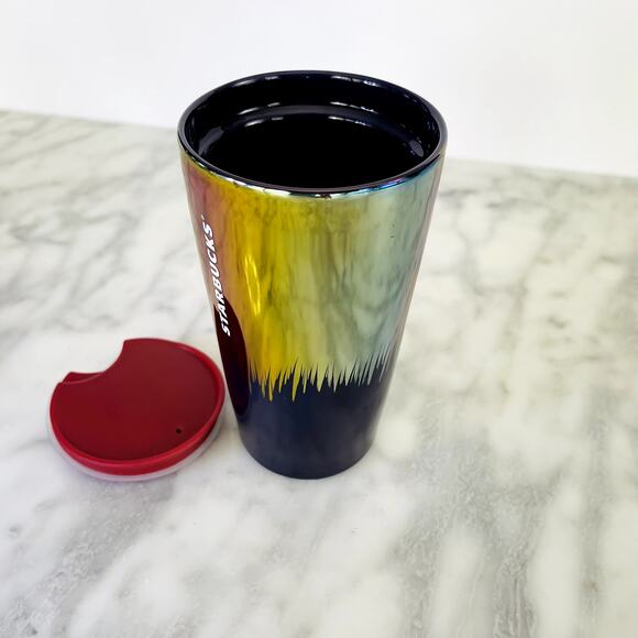 Starbucks 2020 Ceramic Iridescent Aurora Laser Rainbow Metallic 20oz Double Wall - Picture 6 of 6